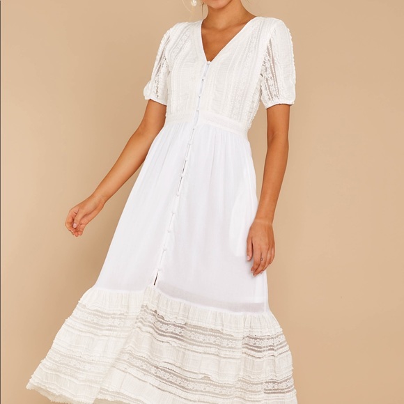 White Lace Dress - Picture 3 of 8